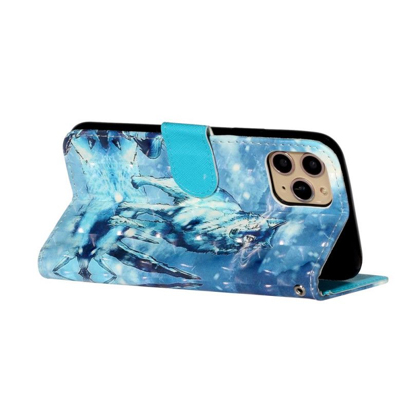 Flip Case iPhone 11 Pro Max Suden Valopisteet Hihnalla