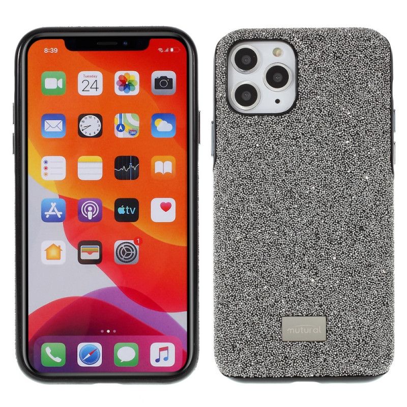 Kuori iPhone 11 Pro Max Harmaa Musta Ylellinen Muturaalinen Kangas