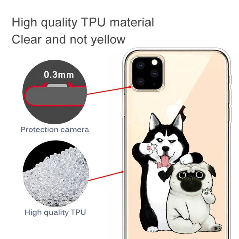 Kuori iPhone 11 Pro Max Hauskoja Koiria Suojakuori