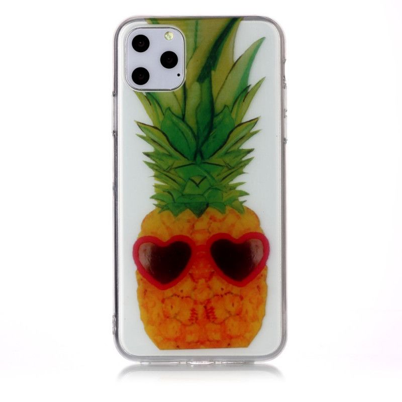 Kuori iPhone 11 Pro Max Läpinäkyvä Inkognito-Ananas Suojakuori