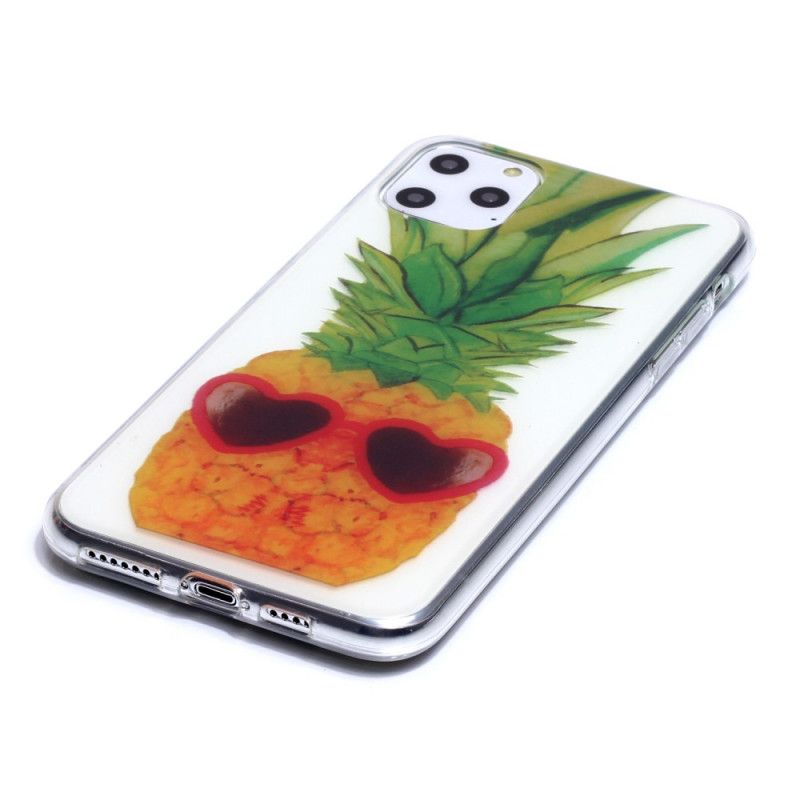 Kuori iPhone 11 Pro Max Läpinäkyvä Inkognito-Ananas Suojakuori