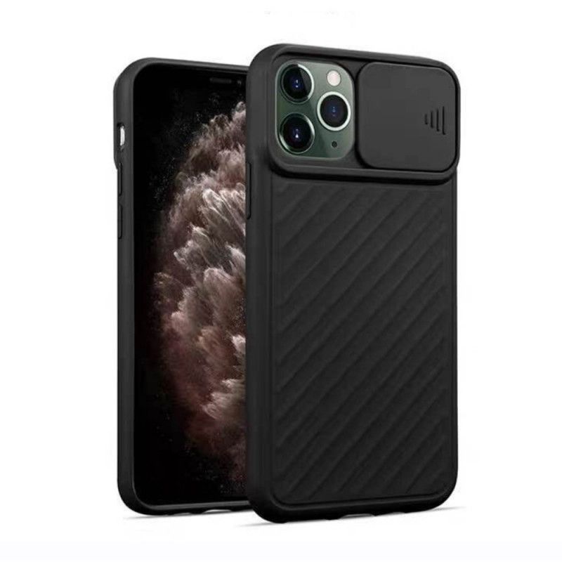 Kuori iPhone 11 Pro Max Punainen Musta Irrotettava Silikonilinssisuoja