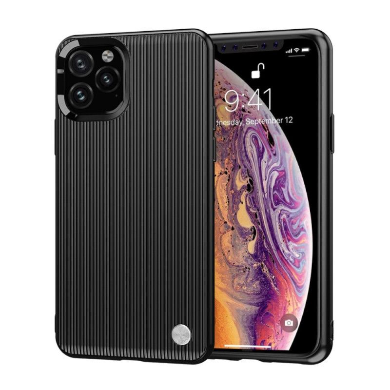 Kuori iPhone 11 Pro Max Punainen Musta Kuvioitu Silikoni Suojakuori