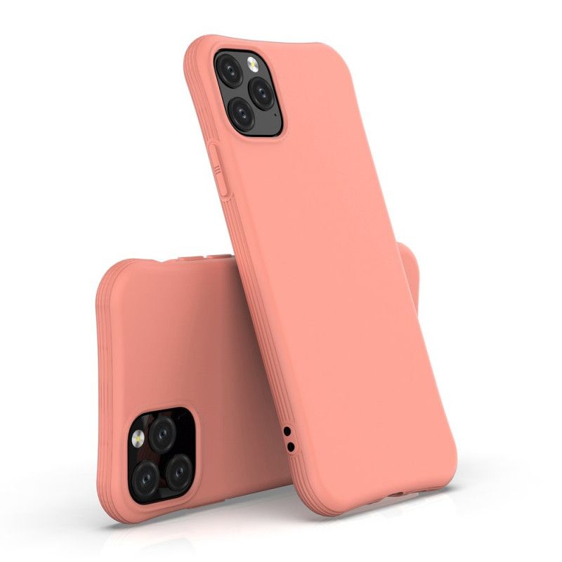 Kuori iPhone 11 Pro Max Punainen Musta Taipuisa Matto Silikoni