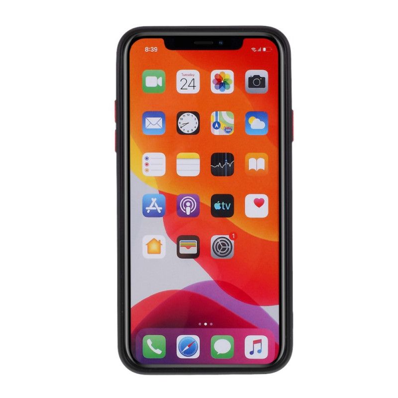 Kuori iPhone 11 Pro Max Punainen Musta Vastakkaiset Värit