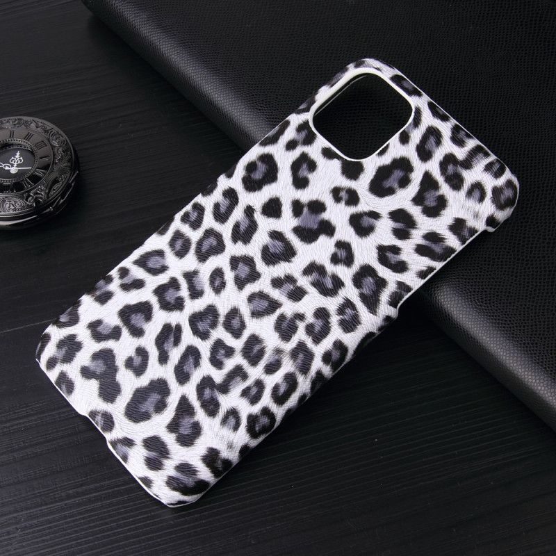 Kuori iPhone 11 Pro Max Valkoinen Leopardin Ihovaikutus Suojakuori