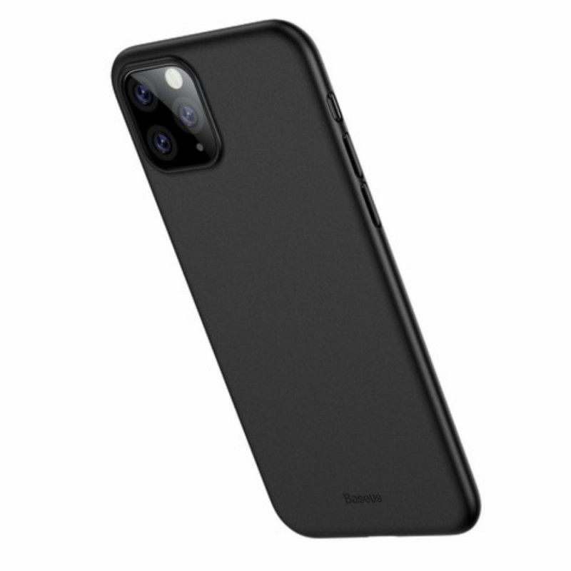 Kuori iPhone 11 Pro Max Valkoinen Musta Himmeä Läpikuultava Pohja