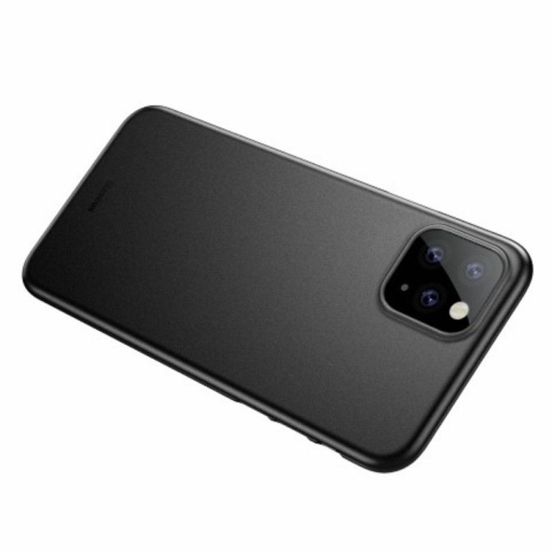 Kuori iPhone 11 Pro Max Valkoinen Musta Himmeä Läpikuultava Pohja