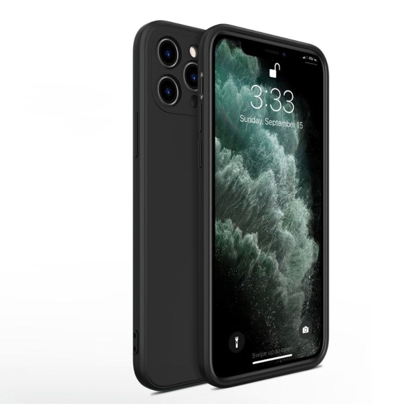 Kuori iPhone 11 Pro Max Valkoinen Musta X-Tason Nestemäinen Silikoni Suojakuori