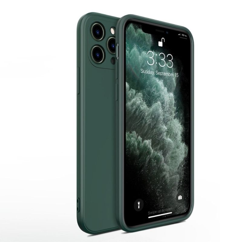 Kuori iPhone 11 Pro Max Valkoinen Musta X-Tason Nestemäinen Silikoni Suojakuori