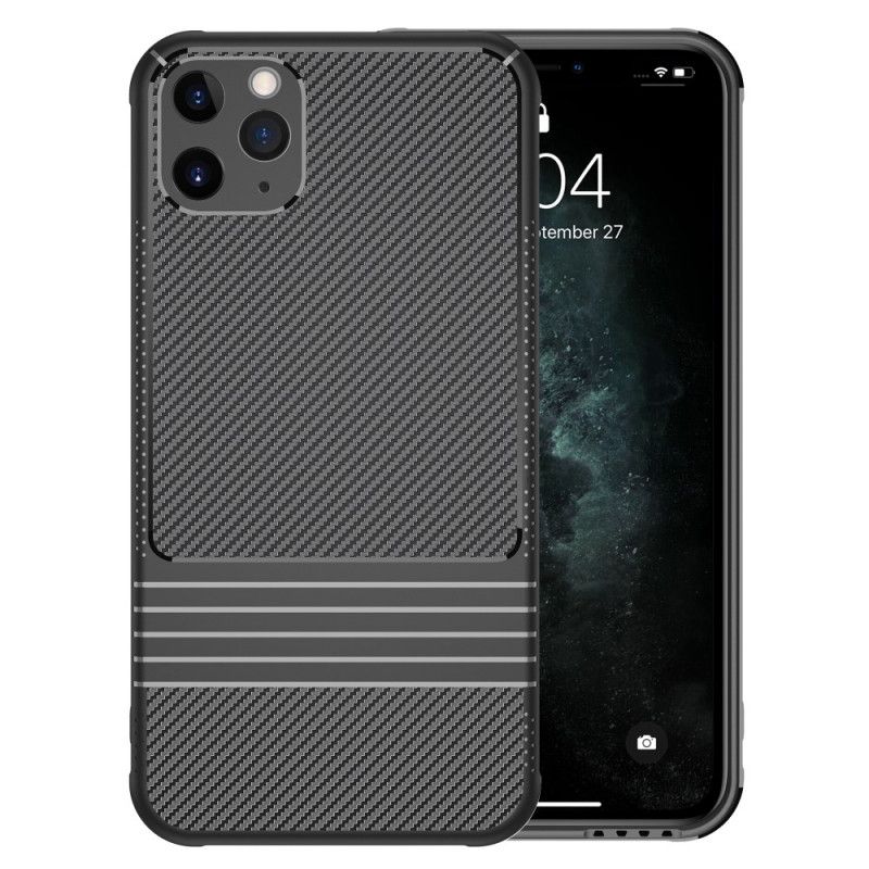 Kuori iPhone 11 Pro Max Vihreä Musta Leeu-Hiilikuitu