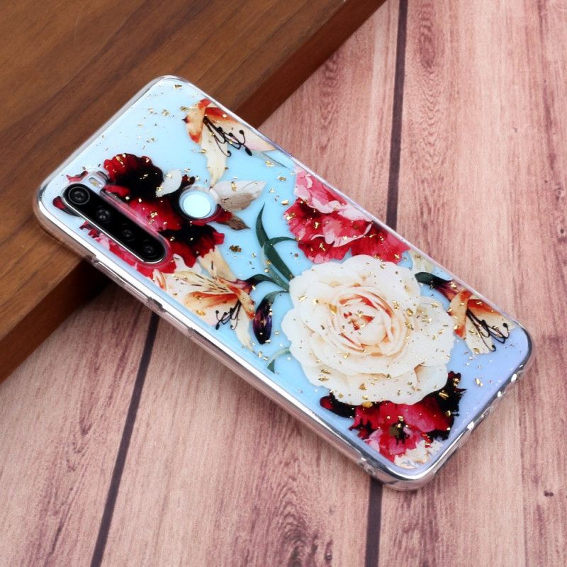 Case Kuoret Xiaomi Redmi Note 8 Puhelinkuoret Läpinäkyvät Kauniit Kukkakimput