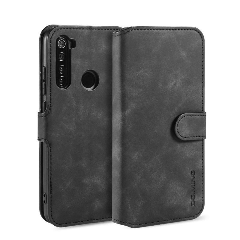 Flip Case Xiaomi Redmi Note 8 Harmaa Musta Retro Dg.Ming