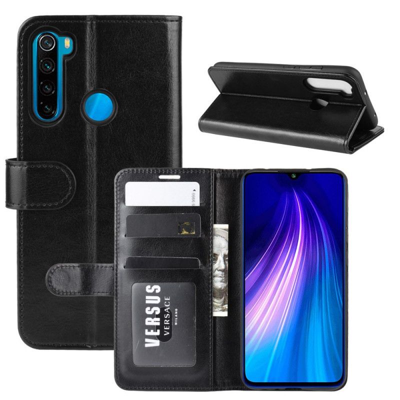 Flip Case Xiaomi Redmi Note 8 Valkoinen Musta Erittäin Tekonahkaa