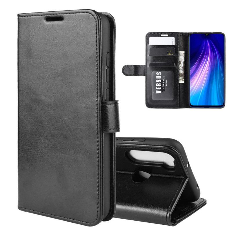 Flip Case Xiaomi Redmi Note 8 Valkoinen Musta Erittäin Tekonahkaa