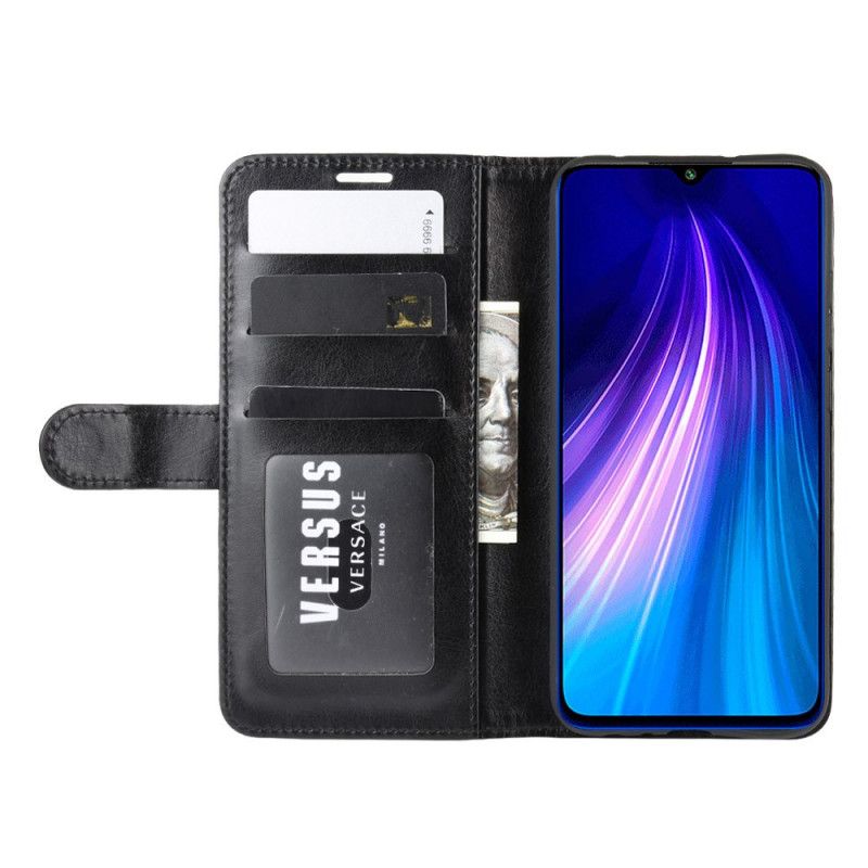 Flip Case Xiaomi Redmi Note 8 Valkoinen Musta Erittäin Tekonahkaa