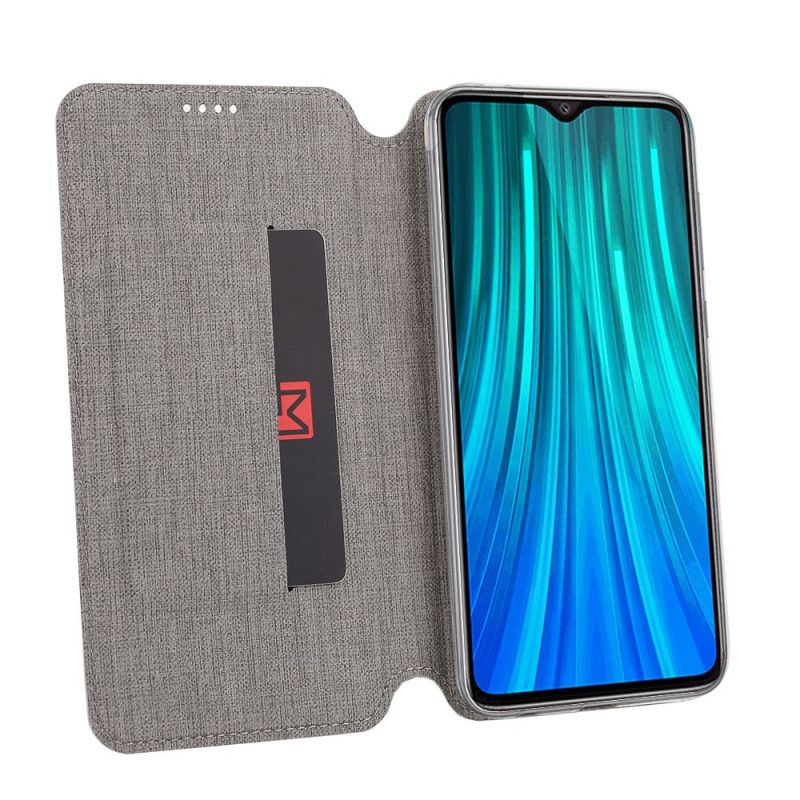 Flip Kotelot Xiaomi Redmi Note 8 Harmaa Musta Kuvioitu