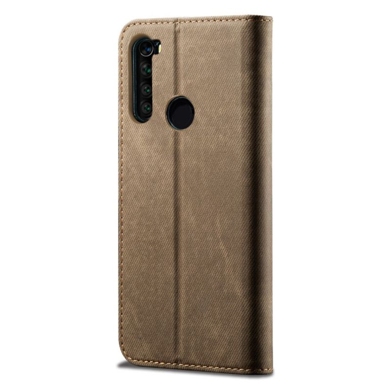 Flip Kotelot Xiaomi Redmi Note 8 Kahvi Puhelinkuoret Farkkukangas