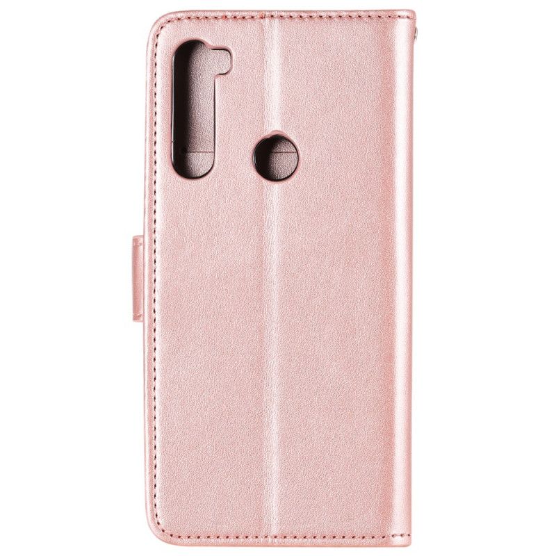 Kotelot Xiaomi Redmi Note 8 Magenta Harmaa Stringit Rakastuneet Pöllöt Suojakuori