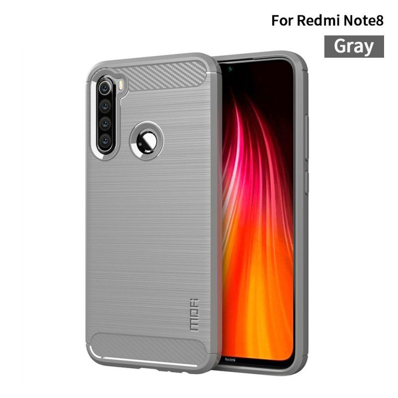 Kuori Xiaomi Redmi Note 8 Harmaa Musta Mofi Harjattu Hiilikuitu Suojakuori