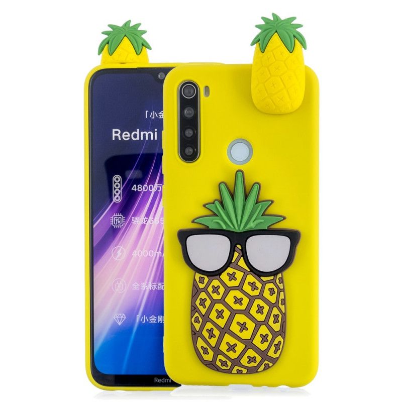 Kuori Xiaomi Redmi Note 8 Kolmiulotteinen Viileä Ananas Suojakuori