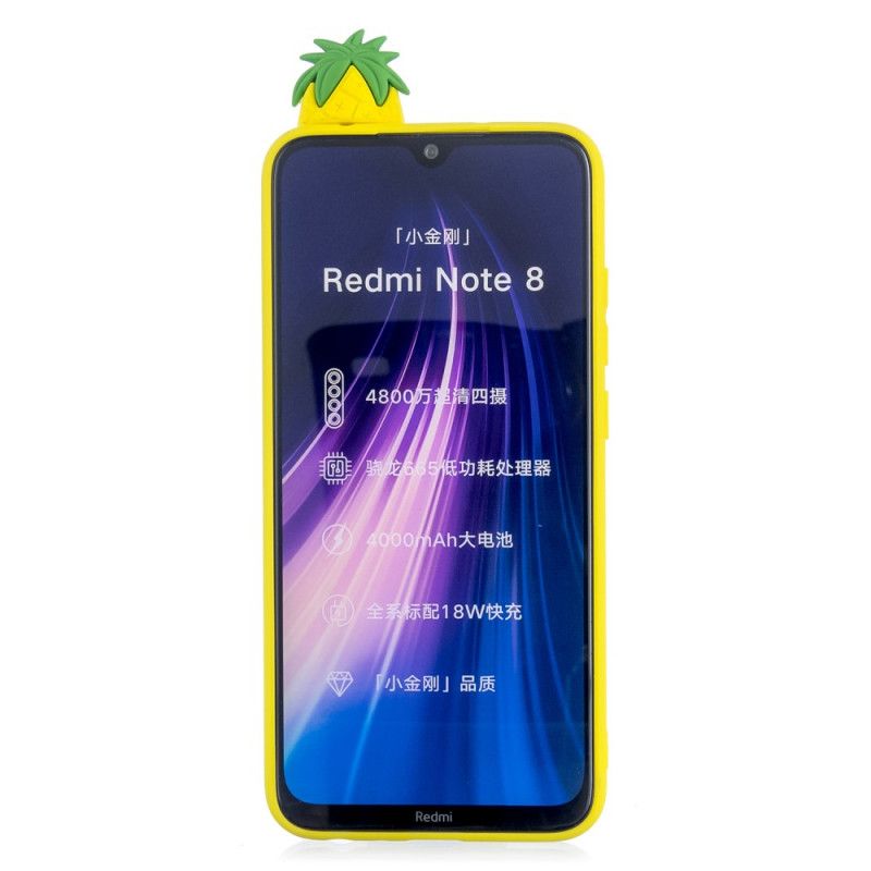 Kuori Xiaomi Redmi Note 8 Kolmiulotteinen Viileä Ananas Suojakuori