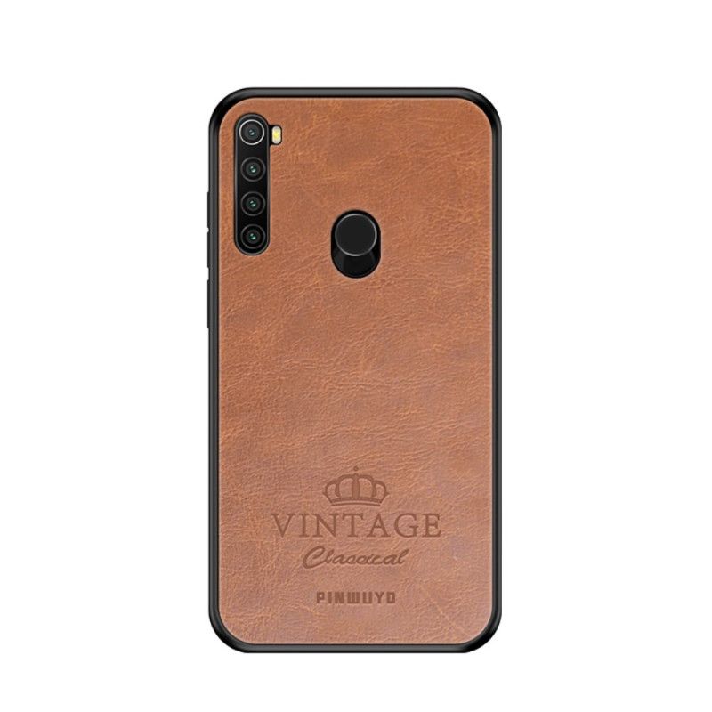 Kuori Xiaomi Redmi Note 8 Magenta Musta Vintage Pinwuyo-Nahkaefekti Suojakuori