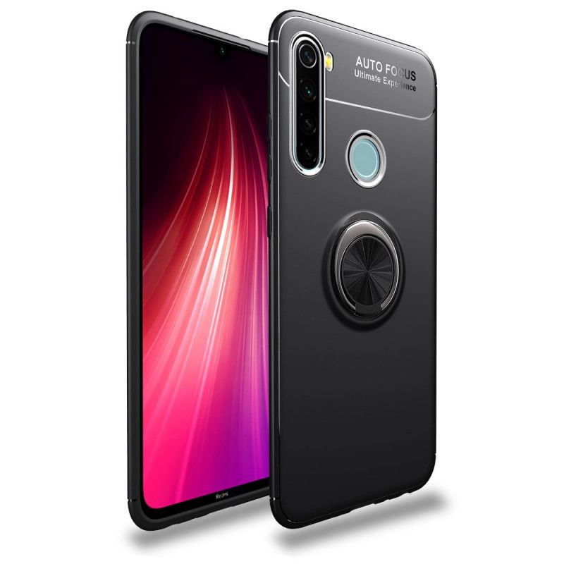 Kuori Xiaomi Redmi Note 8 Punainen Musta Pyörivä Rengas Suojakuori