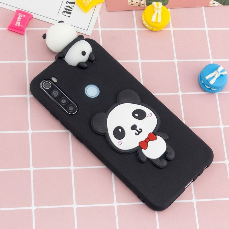 Kuori Xiaomi Redmi Note 8 Tummansininen Punainen 3D Minun Panda