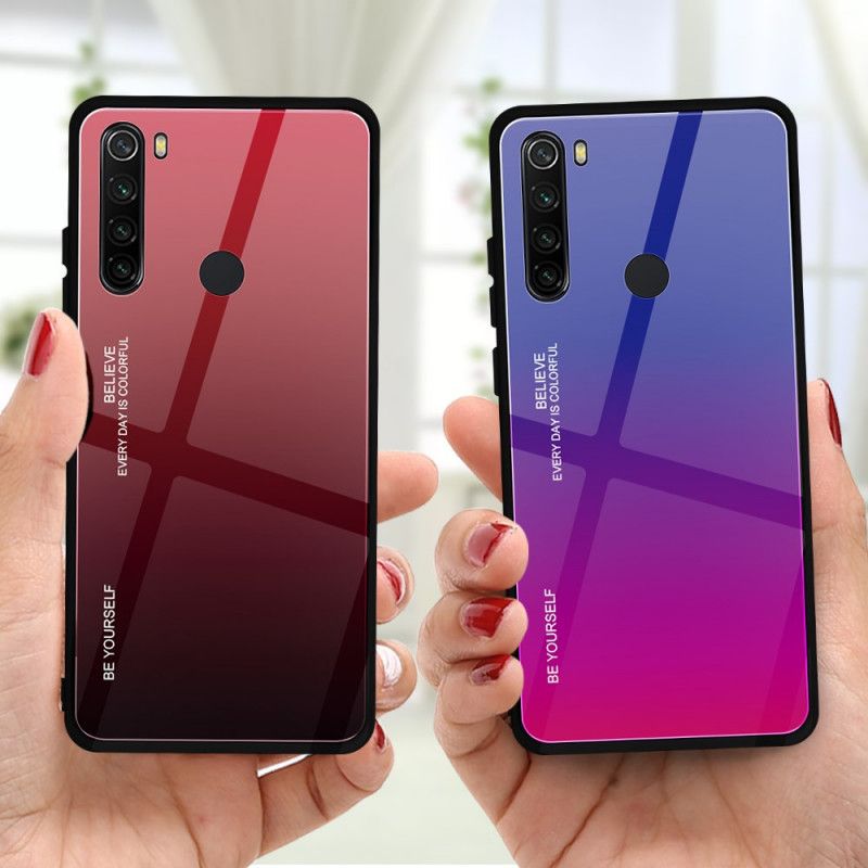 Kuori Xiaomi Redmi Note 8 Vaaleanpunainen Punainen Galvanoitu Väri Suojakuori