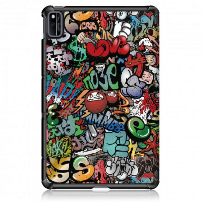 Smart Case Huawei Matepad New Vahvistettu Graffiti Fun