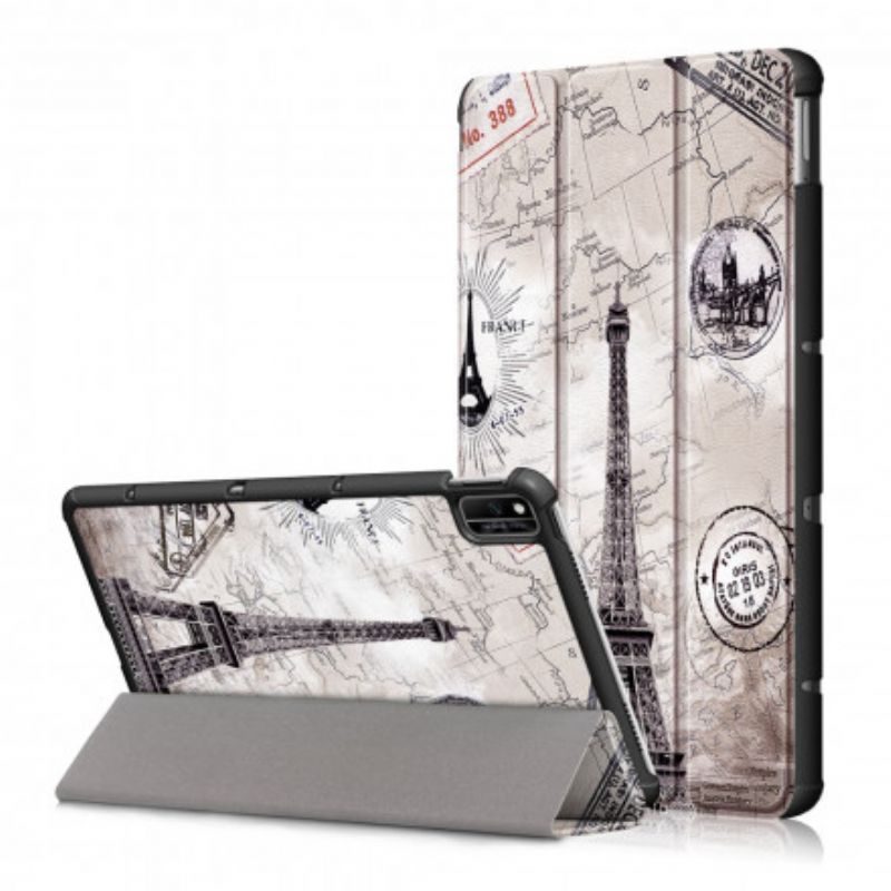 Vahvistettu Smart Case Huawei Matepad New Eiffel Tower Retro