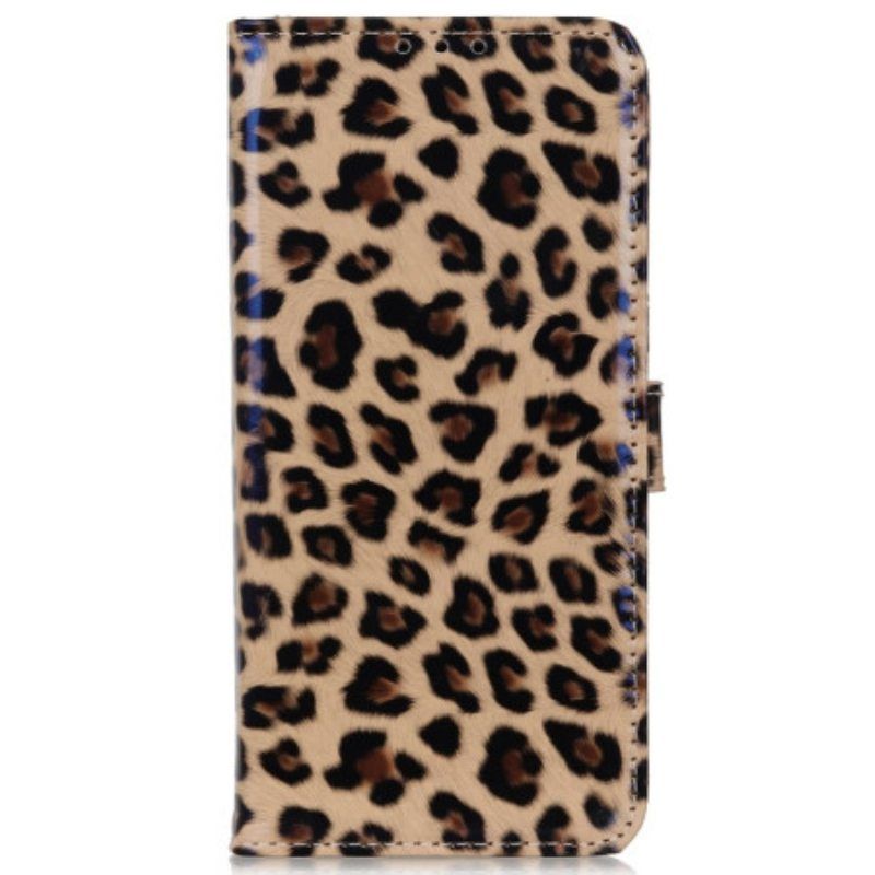 Nahkakotelo Samsung Galaxy M13 Leopardin Ihovaikutus