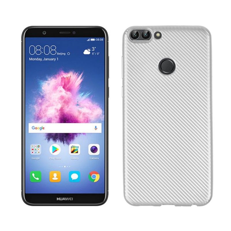 Case Kuoret Huawei P Smart Kultainen Puhelinkuoret Taipuisa Hiilikuitu