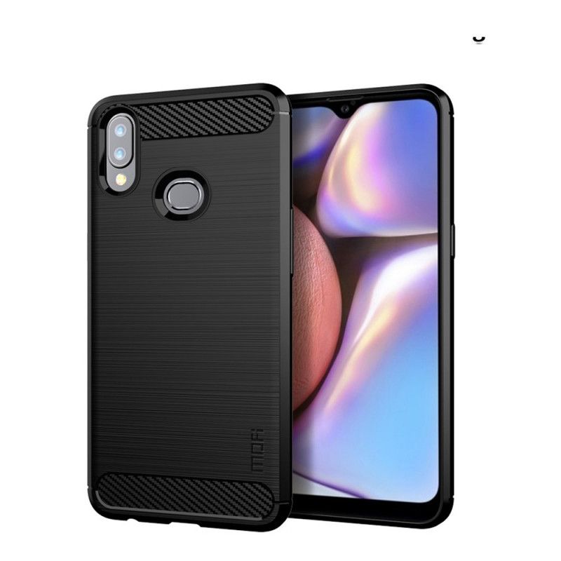 Case Kuoret Samsung Galaxy A10s Harmaa Musta Puhelinkuoret Mofi Harjattu Hiilikuitu