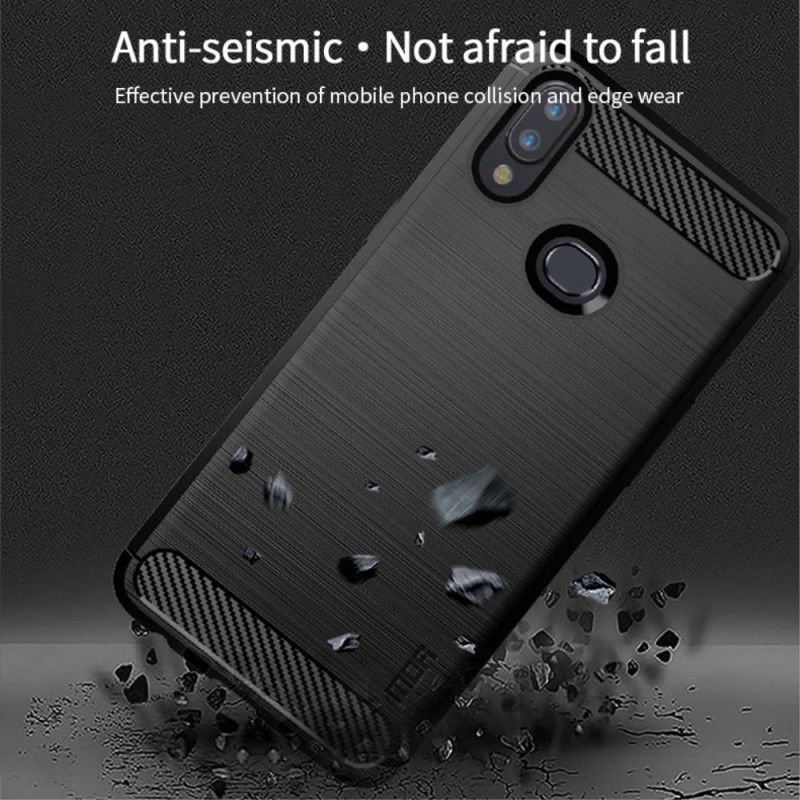 Case Kuoret Samsung Galaxy A10s Harmaa Musta Puhelinkuoret Mofi Harjattu Hiilikuitu