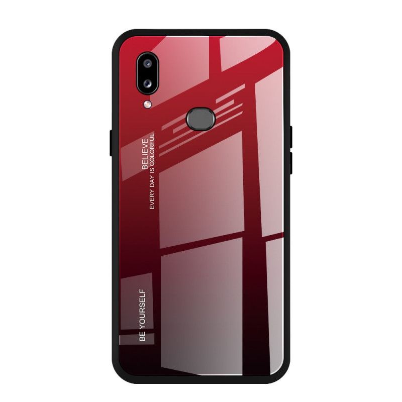 Case Kuoret Samsung Galaxy A10s Magenta Punainen Puhelinkuoret Ole Itse Karkaistua Lasia