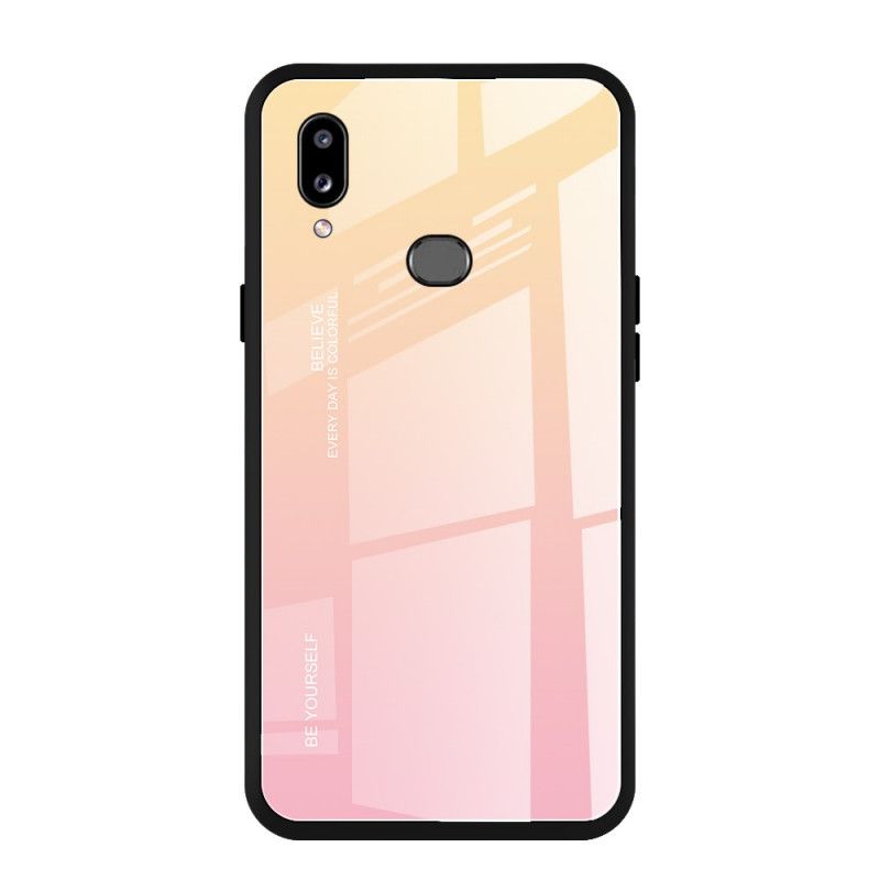 Case Kuoret Samsung Galaxy A10s Magenta Punainen Puhelinkuoret Ole Itse Karkaistua Lasia