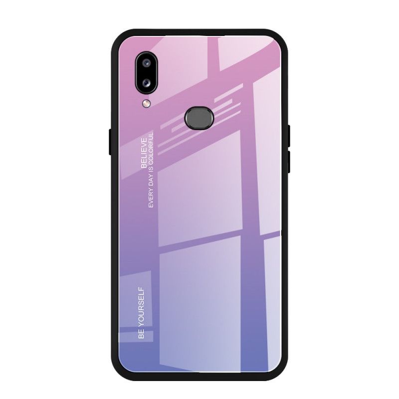 Case Kuoret Samsung Galaxy A10s Magenta Punainen Puhelinkuoret Ole Itse Karkaistua Lasia