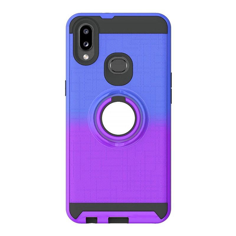 Case Kuoret Samsung Galaxy A10s Magenta Valkoinen Puhelinkuoret Gradienttivärirenkaalla