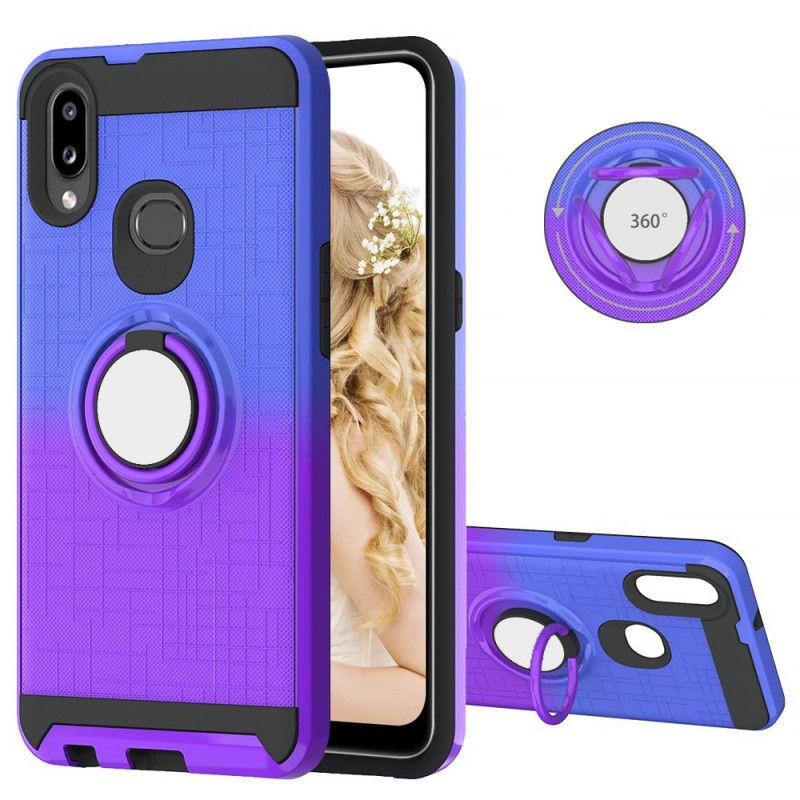 Case Kuoret Samsung Galaxy A10s Magenta Valkoinen Puhelinkuoret Gradienttivärirenkaalla