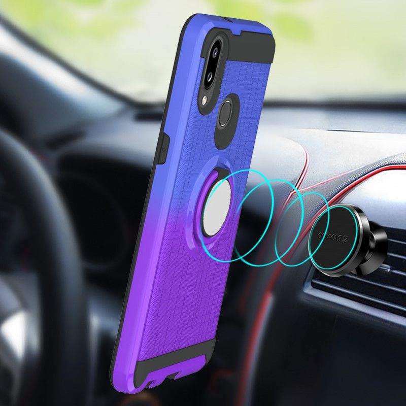 Case Kuoret Samsung Galaxy A10s Magenta Valkoinen Puhelinkuoret Gradienttivärirenkaalla