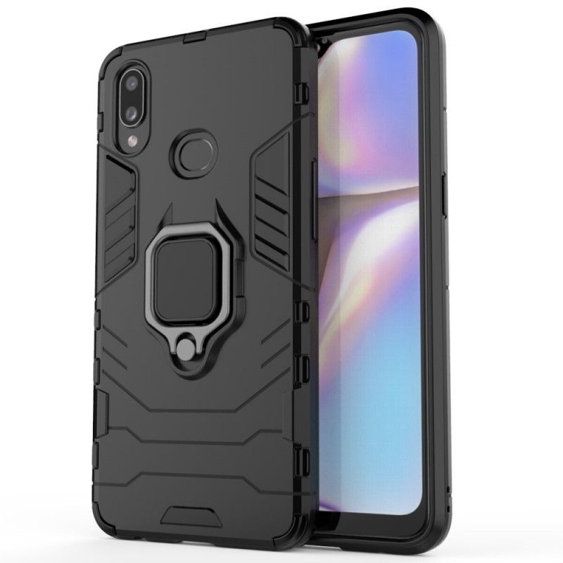 Case Kuoret Samsung Galaxy A10s Punainen Musta Puhelinkuoret Kestävä Rengas