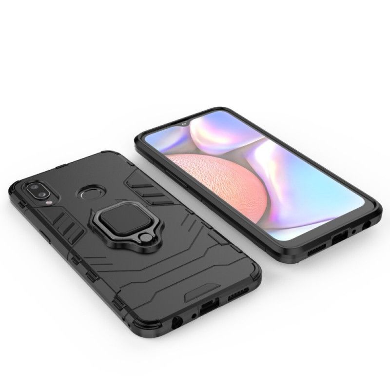 Case Kuoret Samsung Galaxy A10s Punainen Musta Puhelinkuoret Kestävä Rengas