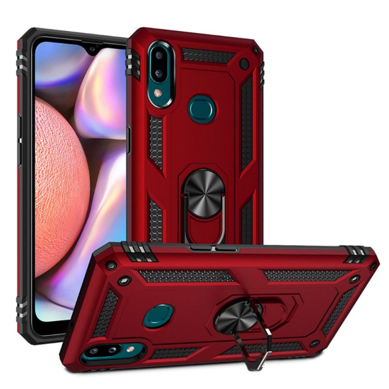 Case Kuoret Samsung Galaxy A10s Punainen Musta Puhelinkuoret Premium-Rengas