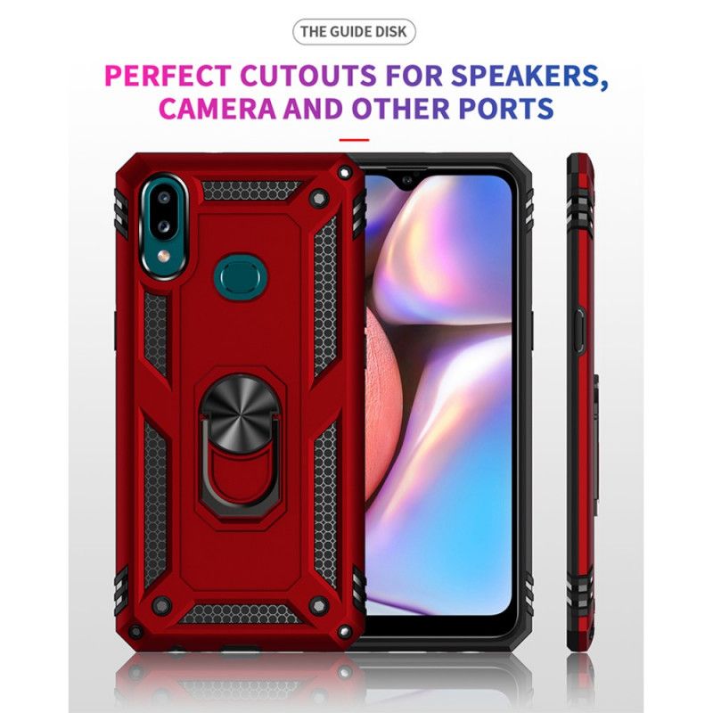 Case Kuoret Samsung Galaxy A10s Punainen Musta Puhelinkuoret Premium-Rengas