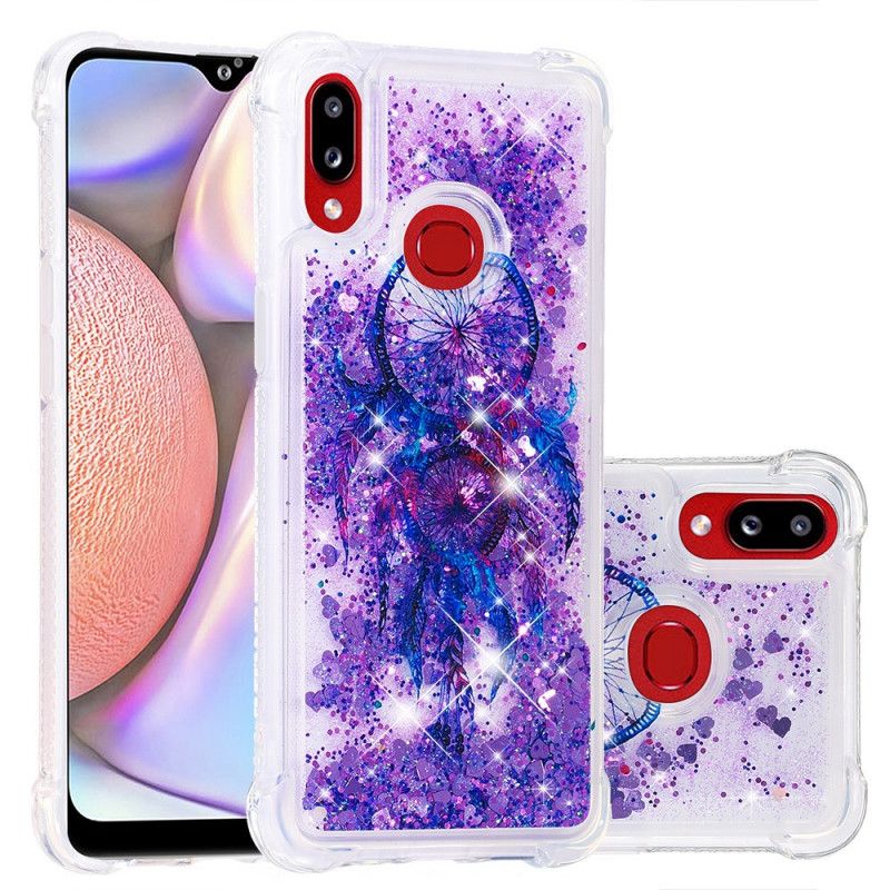 Case Kuoret Samsung Galaxy A10s Ruusukulta Violetti Puhelinkuoret Kimalteleva Unisieppari