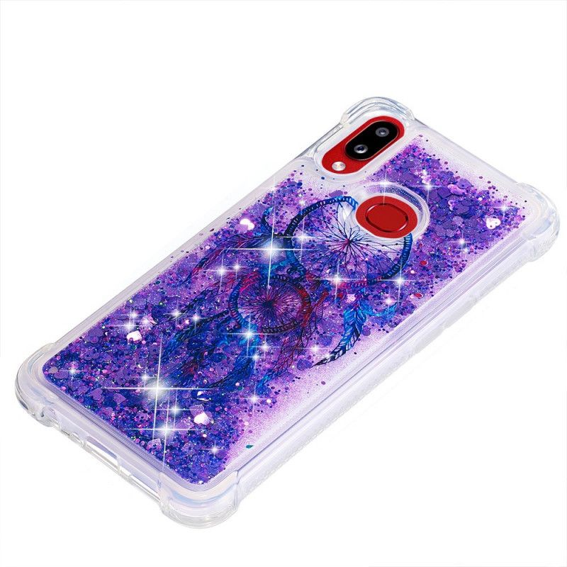 Case Kuoret Samsung Galaxy A10s Ruusukulta Violetti Puhelinkuoret Kimalteleva Unisieppari