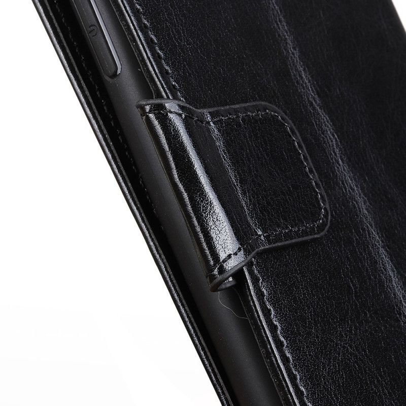 Flip Case Samsung Galaxy A10s Punainen Musta Jäädytetty Hienous