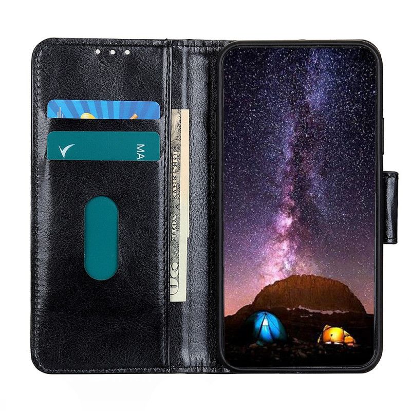 Flip Case Samsung Galaxy A10s Punainen Musta Jäädytetty Hienous